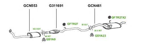 Система выпуска ОГ GT Exhaust 1449