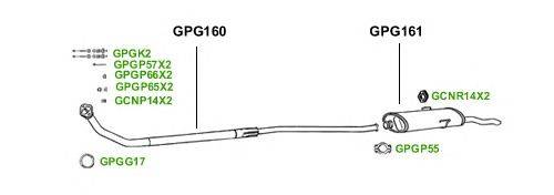 Система выпуска ОГ GT Exhaust 1664