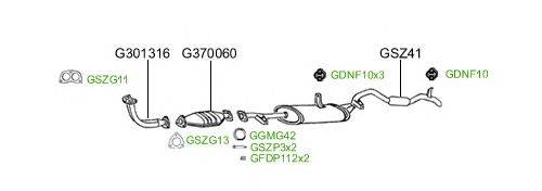 Система выпуска ОГ GT Exhaust 2234