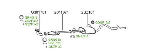 Система выпуска ОГ GT Exhaust 2240