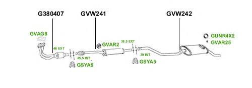 Система выпуска ОГ GT Exhaust 2846