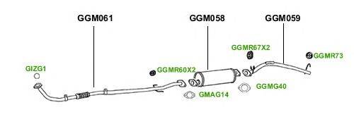 Система выпуска ОГ GT Exhaust 3638