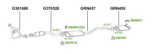 Система выпуска ОГ GT Exhaust 3883