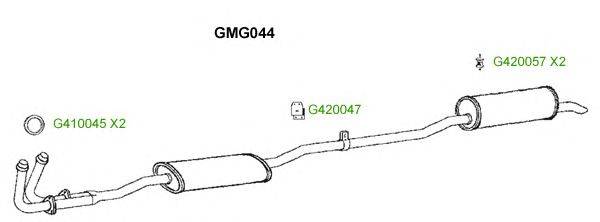 Система выпуска ОГ GT Exhaust 8375