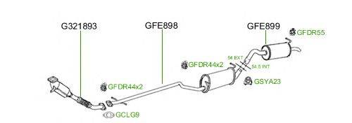 Система выпуска ОГ GT Exhaust 891