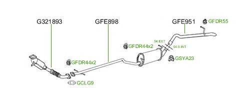 Система выпуска ОГ GT Exhaust 892