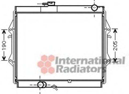 Радиатор, охлаждение двигателя VAN WEZEL 53002436