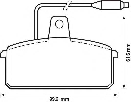 Комплект тормозных колодок, дисковый тормоз JURID 20708