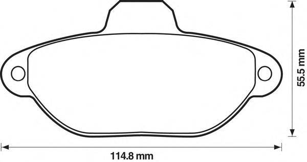 Комплект тормозных колодок, дисковый тормоз JURID 571528D