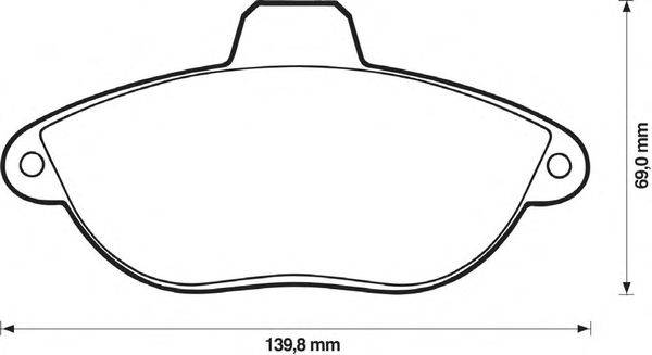 Комплект тормозных колодок, дисковый тормоз METZGER 141122