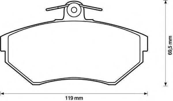 Комплект тормозных колодок, дисковый тормоз VAG 1HM698151