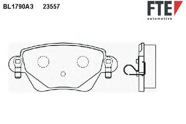 Комплект тормозных колодок, дисковый тормоз FTE BL1790A3