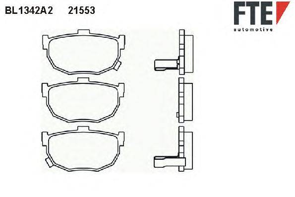 Комплект тормозных колодок, дисковый тормоз FTE BL1342A2