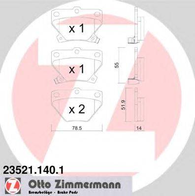 Комплект тормозных колодок, дисковый тормоз DEX 24390