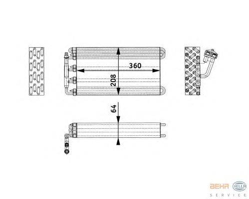 Испаритель, кондиционер HELLA 8FV 351 330-131