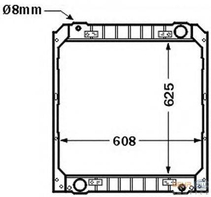 Радиатор, охлаждение двигателя HELLA 8MK 376 705-761