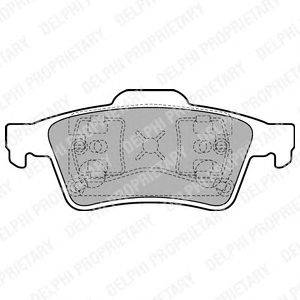Комплект тормозных колодок, дисковый тормоз DELPHI LP1701