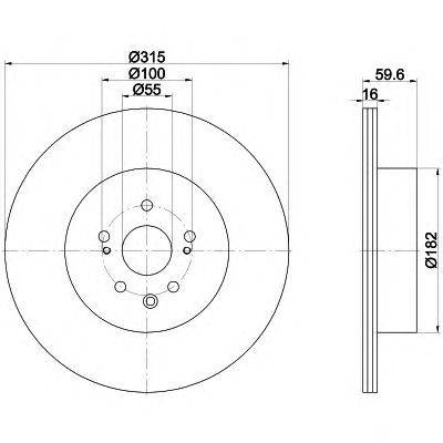 Тормозной диск HELLA 8DD 355 114-811