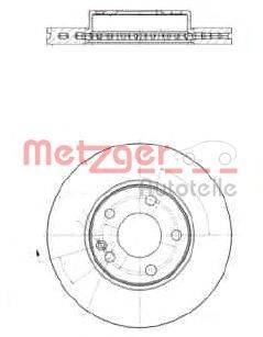 Тормозной диск METZGER 25284 V