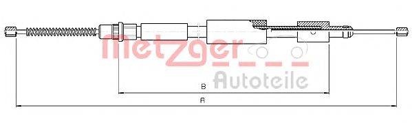 Трос, стояночная тормозная система METZGER 104573