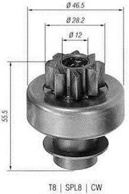 Ведущая шестерня, стартер MAGNETI MARELLI 940113020130