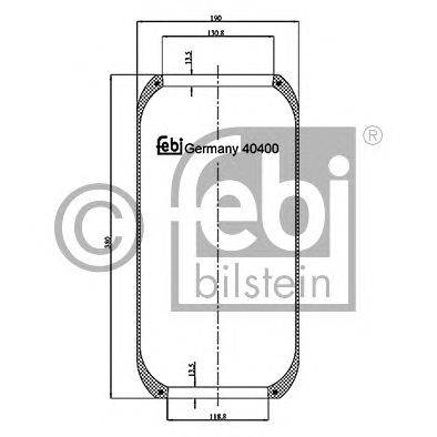 Кожух пневматической рессоры FEBI BILSTEIN 40400