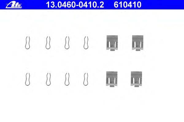 Комплектующие, колодки дискового тормоза ATE 13046004102