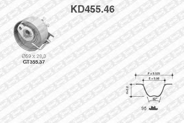 Комплект ремня ГРМ SNR KD45546