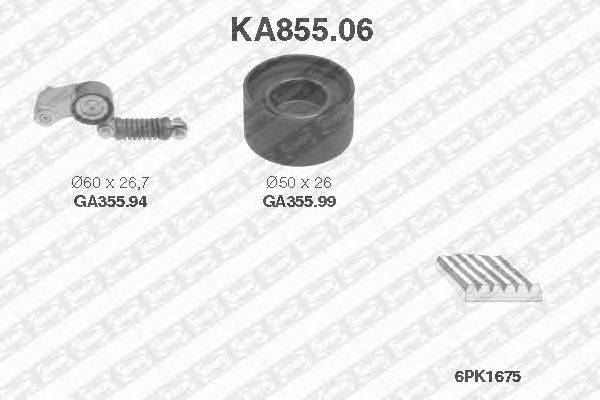 Поликлиновой ременный комплект SNR KA855.06