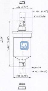 Топливный фильтр UFI 31.676.00