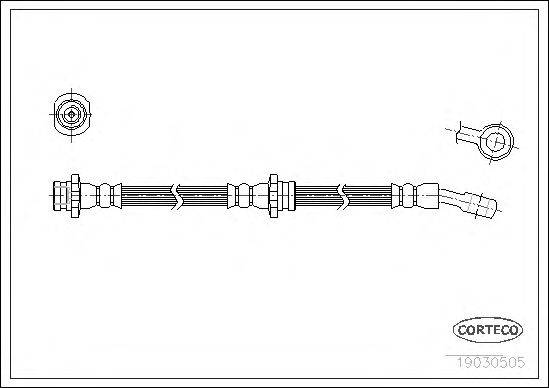Тормозной шланг CORTECO 19030505