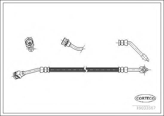 Тормозной шланг CORTECO 19033567
