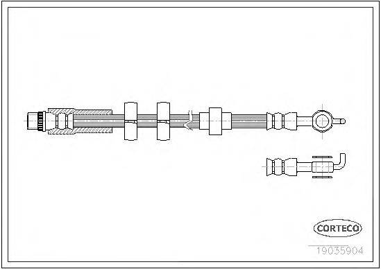 Тормозной шланг CORTECO 19035904