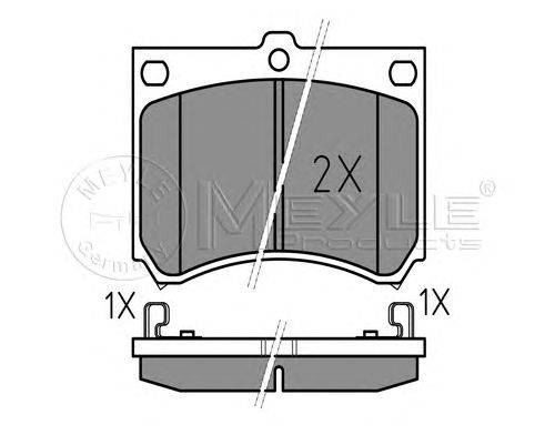 Комплект тормозных колодок, дисковый тормоз MEYLE 0252153915