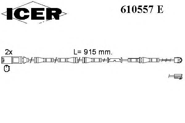 Сигнализатор, износ тормозных колодок ICER 610557 E