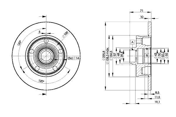Тормозной диск ICER 78BD3576