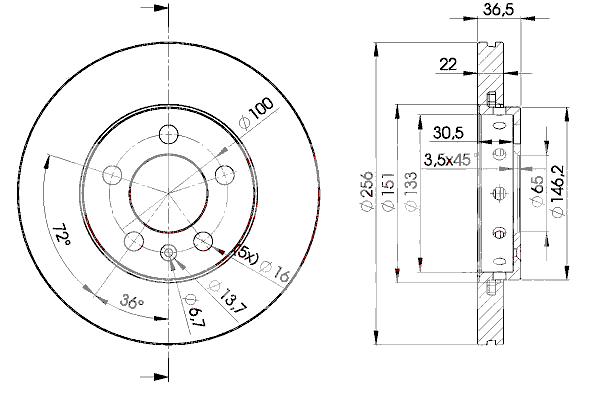 Тормозной диск ICER 78BD5602