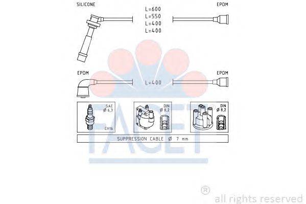 Комплект проводов зажигания FACET 47028