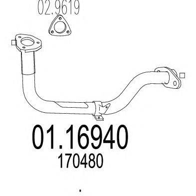 Труба выхлопного газа MTS 01.16940
