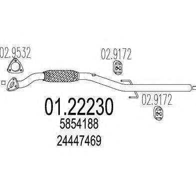 Труба выхлопного газа MTS 01.22230