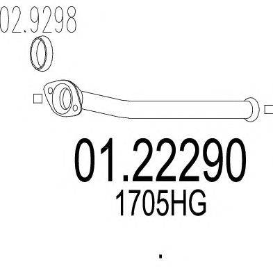 Труба выхлопного газа MTS 01.22290