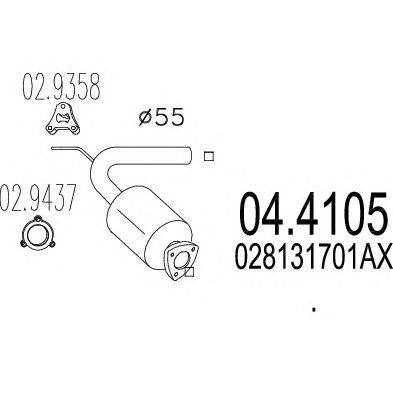 Катализатор MTS 04.4105