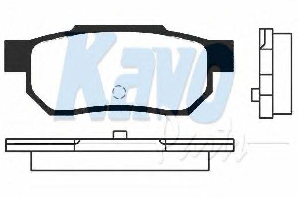 Комплект тормозных колодок, дисковый тормоз KAVO PARTS BP-2005