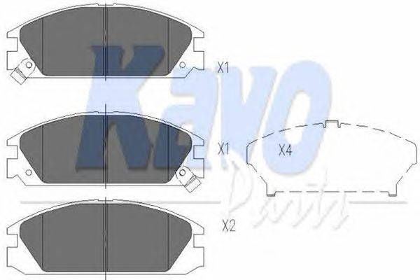 Комплект тормозных колодок, дисковый тормоз KAVO PARTS KBP-2020