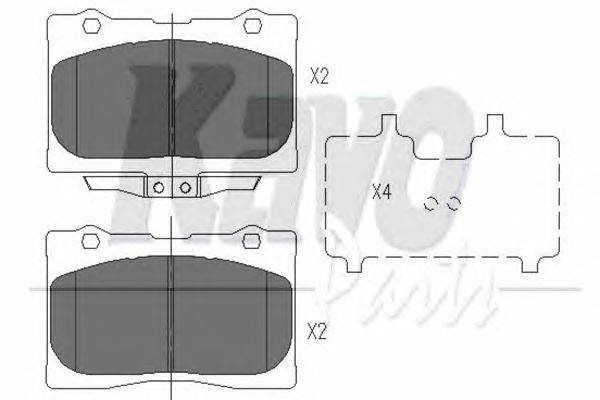 Комплект тормозных колодок, дисковый тормоз KAVO PARTS KBP-2039