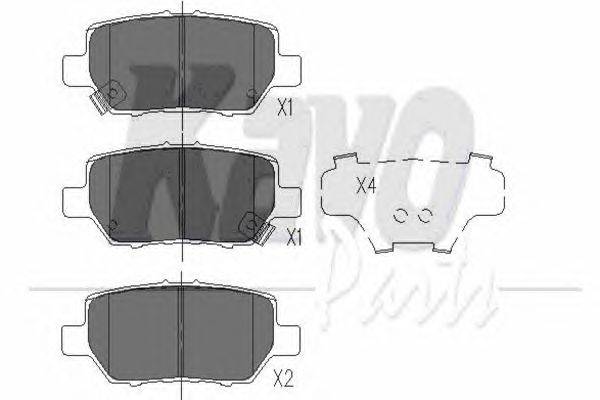 Комплект тормозных колодок, дисковый тормоз KAVO PARTS KBP-2040