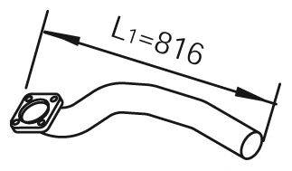 Труба выхлопного газа DINEX 21224