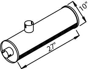 Средний / конечный глушитель ОГ DINEX 44379