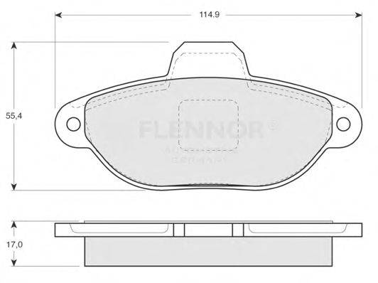 Комплект тормозных колодок, дисковый тормоз FLENNOR FB210269