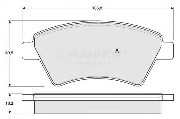 Комплект тормозных колодок, дисковый тормоз FLENNOR FB210591